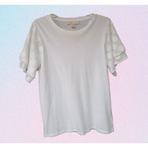 MICHAEL MICHAEL KORS EMBROIDERED CIRCLES SHIRT Sz M - Picture 1 of 8